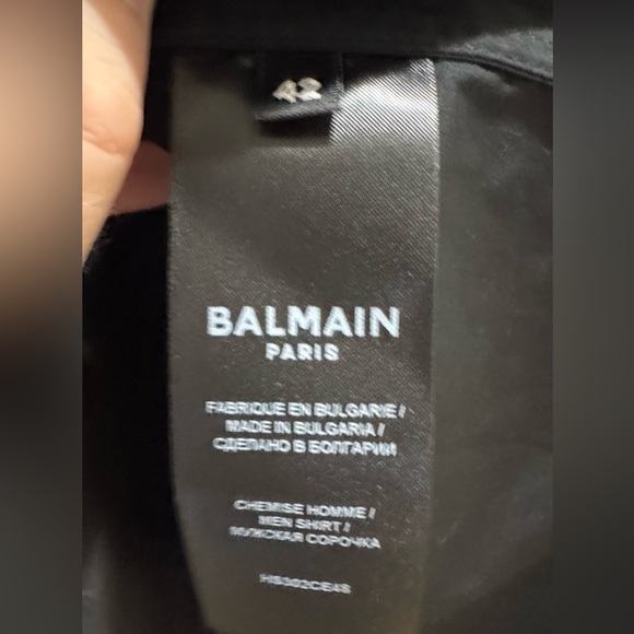 NWTS Balmain Star Poplin Button Down Shirt - Picture 7 of 14